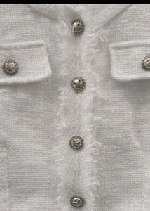 White Tweed Cropped Top
