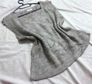 Original Only Grey Vest Sweater