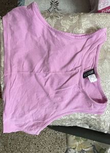H&M Pink Sleeveless crop Top