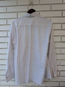 Classic White Men's Button-Up Shirt