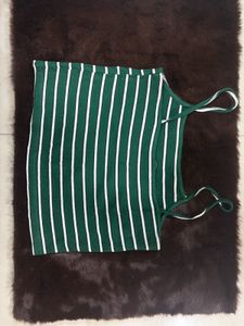 green striped tank top
