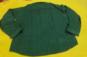 Green Checked Casual Shirt