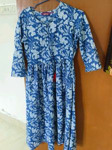 Blue Floral Print frock