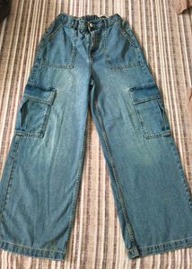 Blue Cargo Denim Jeans