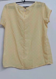Light Yellow Polka Dot Top