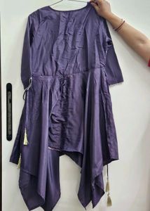 Elegant Purple Kurta Set with Embellishments