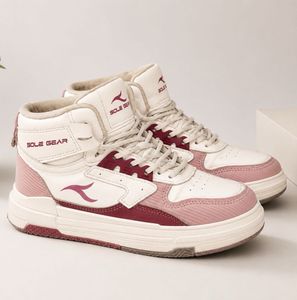 Sole Gear High-Top Sneakers - Pink & White