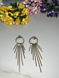 Dangle Earrings with Linear Accents