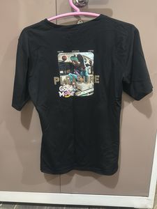 Cool Graphic Print Black Tee