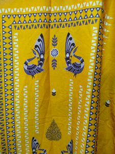 Janasya Yellow And Black Crepe Long Kurta