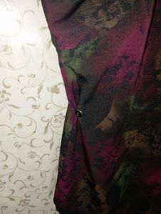 Abstract floral button up designer shirt