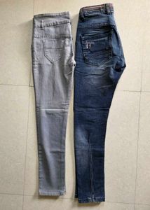 Classic Denim Jeans - Grey & Blue