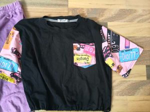 Cute Graphic Print Top &amp; Jogger Set