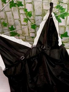 Satin Lace Trim Night dress