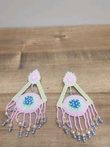 Boho Beaded Chandelier Earrings