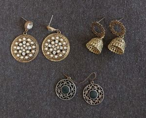3 Pairs of Ethnic Earrings