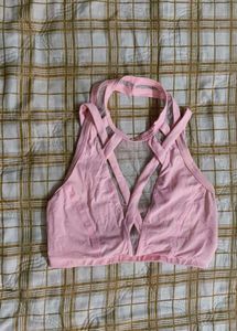 Pink Criss-Cross Sports Bra