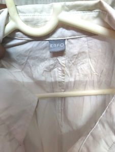 Embroidered White Button-Down Top