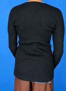 Ribbed V-Neck Sweater