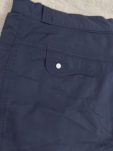 Navy Blue Casual parachute Pants