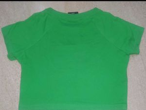 Green Winnie the Pooh Crop Top