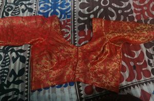 Stitched brocade Red blouse
