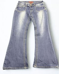Flared Blue Denim Jeans
