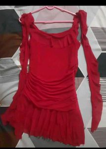 Red Ruffle Dress