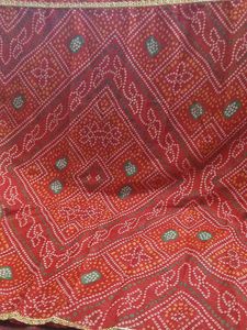 Red Bandhani Saree