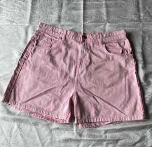 Pink Denim Shorts