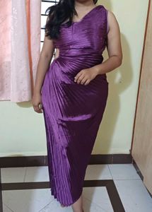 Asymmetrical One-Shoulder Pleated Dress