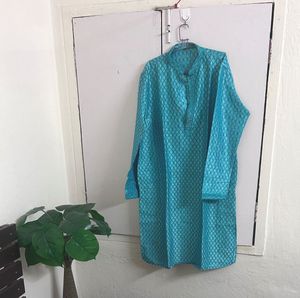 Beautiful Blue Embroidered Kurta