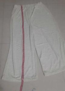 Off-white Knit Wide Leg Pallazos