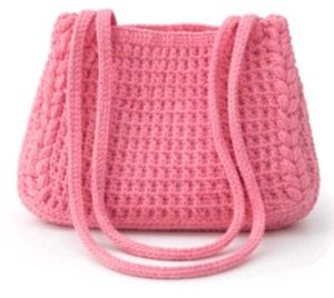 Charming Pink Crochet Handbag