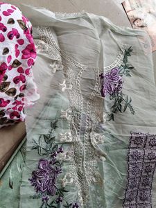 Patchwork unstitched cotton dress Material