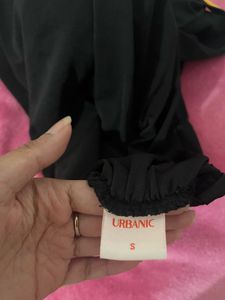 Chic Ruched Black Mini Dress