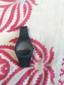 Sleek Black Analog Watch