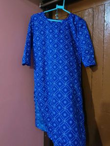 Blue Bandhani Print Kurta
