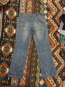 Stylish Men's Washed Blue Denim Jeans
