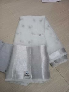 Elegant Light Grey Saree Orgenza