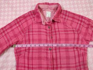 Beautiful Pink Check Shirt For Girls