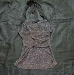 Sparkly Halter Neck Top y2k party wear
