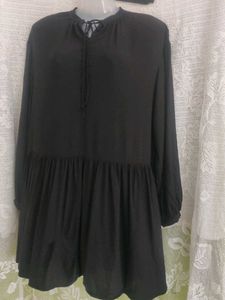 H&M Elegant Black Tiered Dress