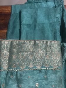 Elegant Teal Embroidered Kurta Set
