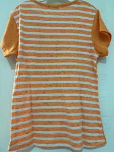 Beautiful Orange N White Top 32 Size