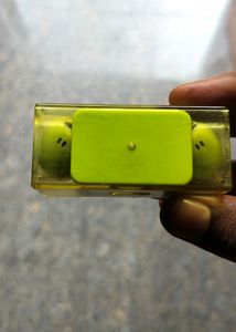 Lime Green Earbud Case with Display