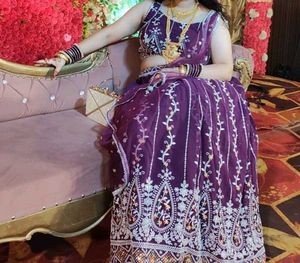 Beautiful Partywear Purple Lehnga