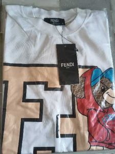 Weekend Sale White T-Shirt with Cartoon Print