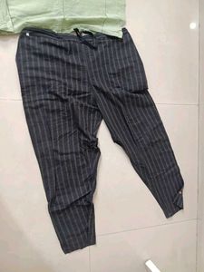 Light Green Kurta Set with Striped Pants