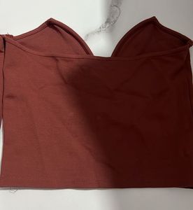 Chic Rusty Orange Off-Shoulder Top